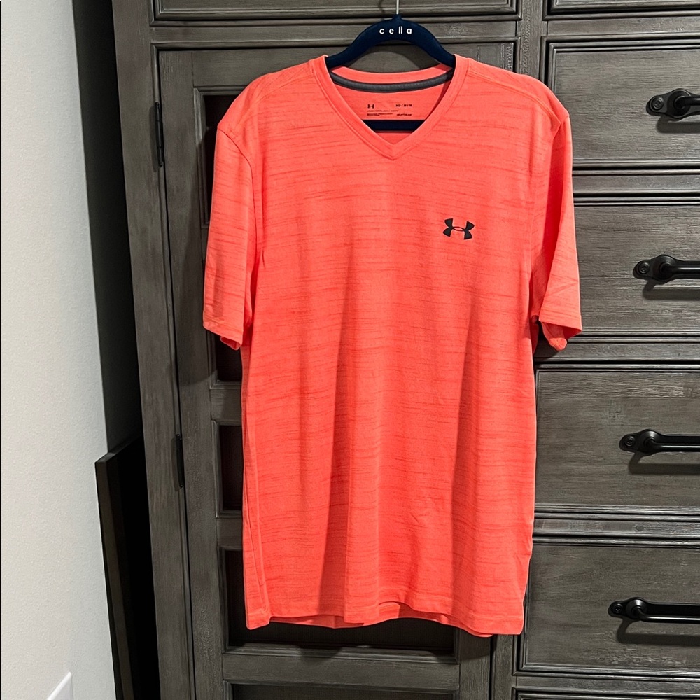 Under Armour Orange Short Sleeve Tee Athletic Performance